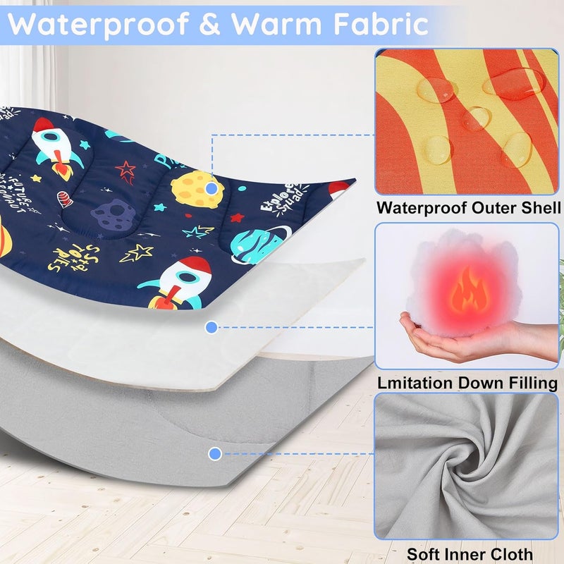 FIOBEE Kids Sleeping Bag for Girls Boys 3 Season Warm & Cool Weather Youth Camping Sleeping Bags with Backpacking Bag Waterproof for Traveling Hiking Indoor Outdoor Camping Essentials - Image 5